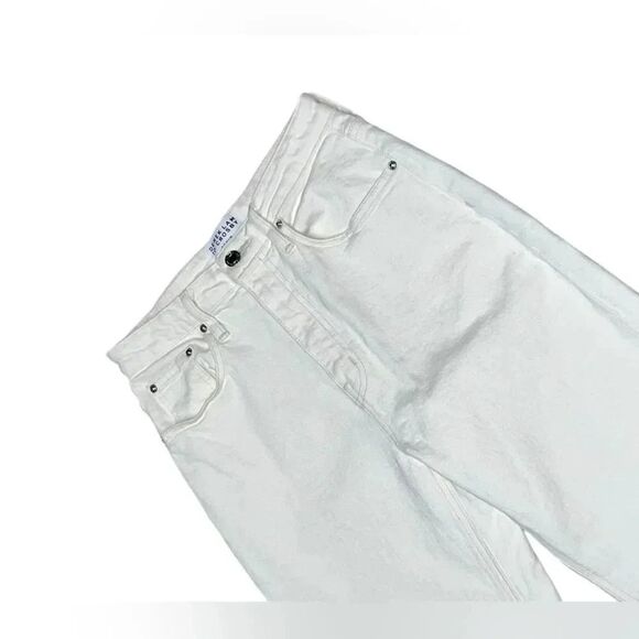 Derek Lam 10 Crosby Frankie Ultra High-Rise Stretch Straight Jeans Ivory Size 29 - Picture 6 of 11